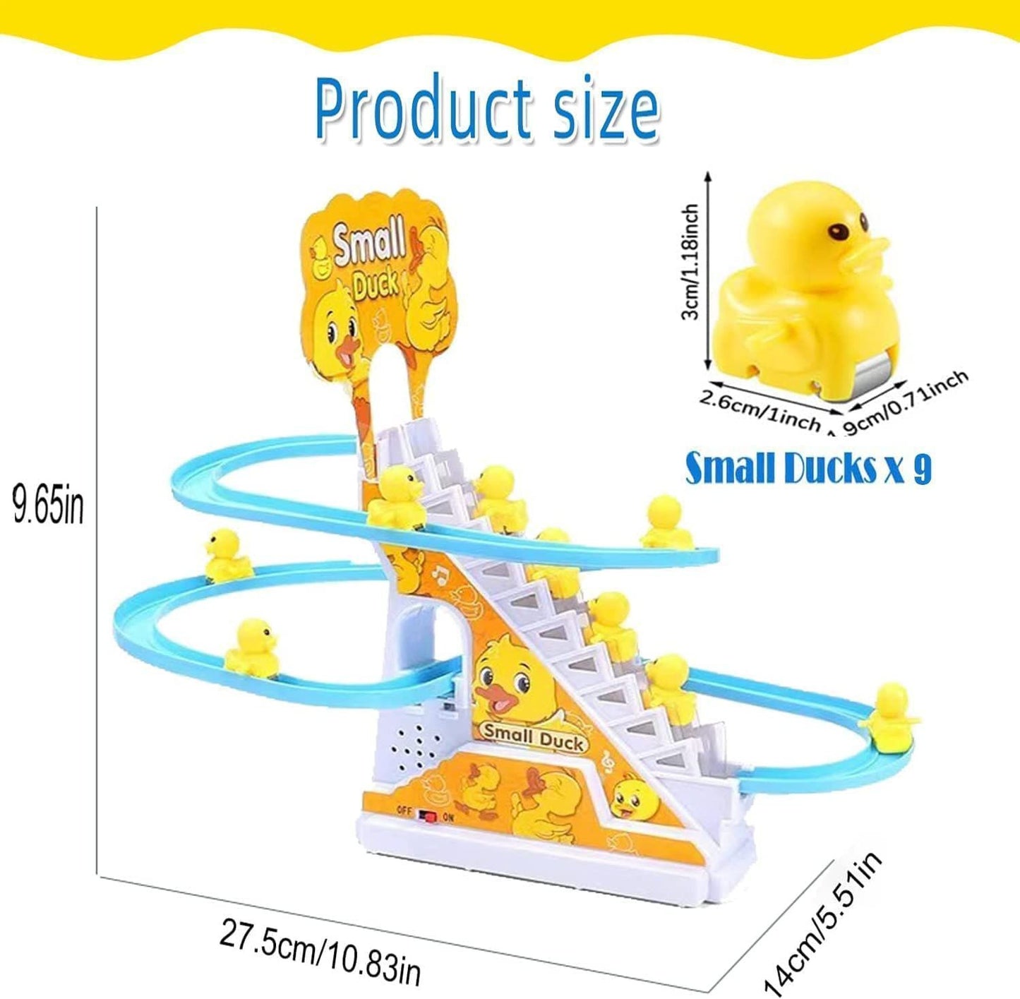 Duck Slide Toy Set Funny Automatic Stair-Climbing Ducklings