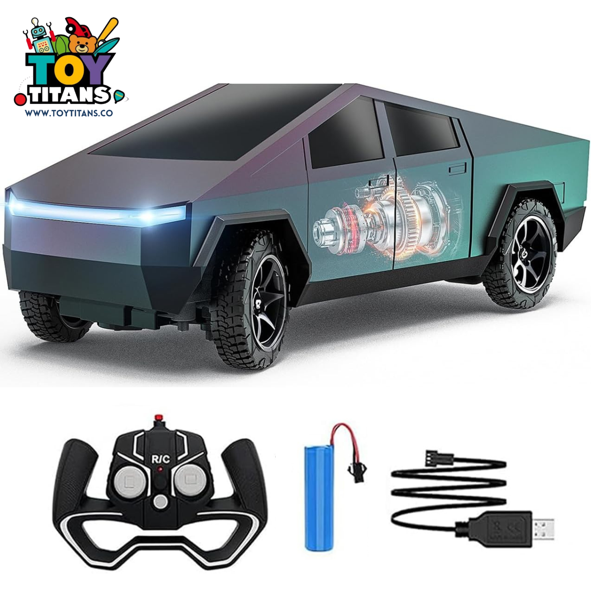 RC Cyber Pickup Truck – All-Terrain High-Speed Toy Vehicle