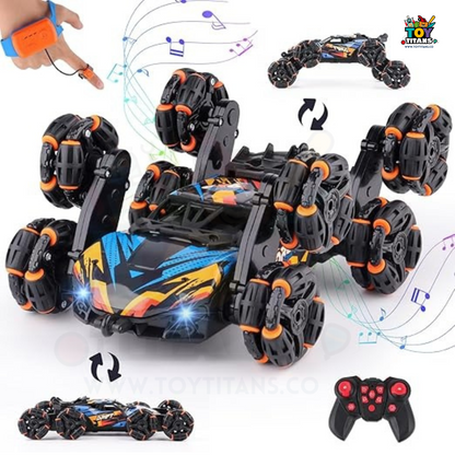 8-Wheel RC Stunt Car – Gesture Controlled 360° Rotation Car