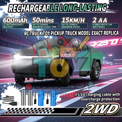 RC Cyber Pickup Truck – All-Terrain High-Speed Toy Vehicle