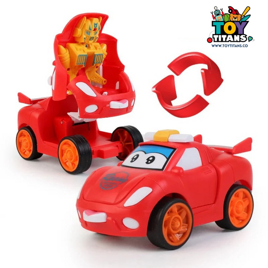 Cartoon Transformer Robot Car – McQueen Mini Transforming Toy