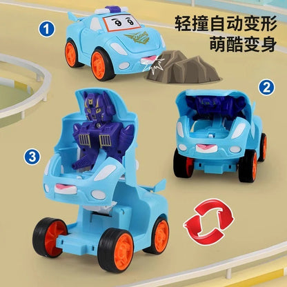 Cartoon Transformer Robot Car – McQueen Mini Transforming Toy