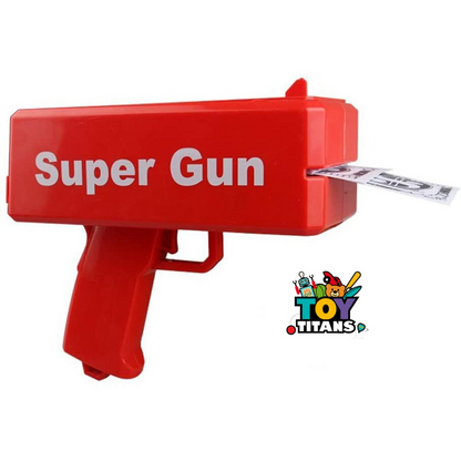 Supreme Money Gun Machine – Cash Shooting Money Gun with 100 Pcs Fake Money for Parties & Events