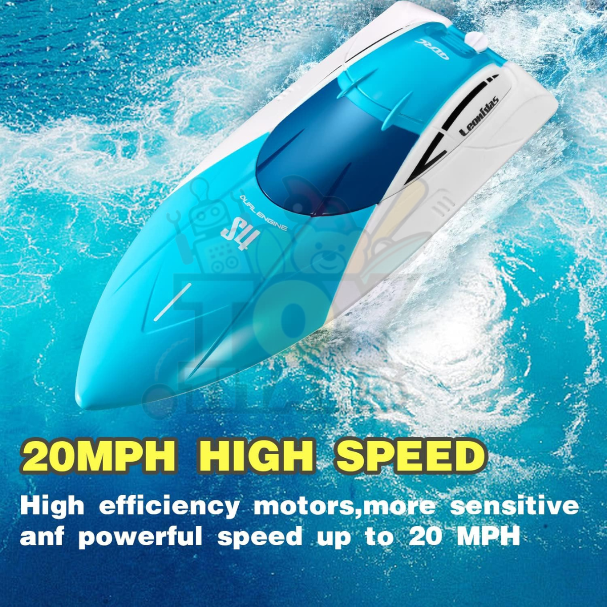 4DRC S4 High-Speed RC Boat – 2.4GHz Waterproof Racing Boat
