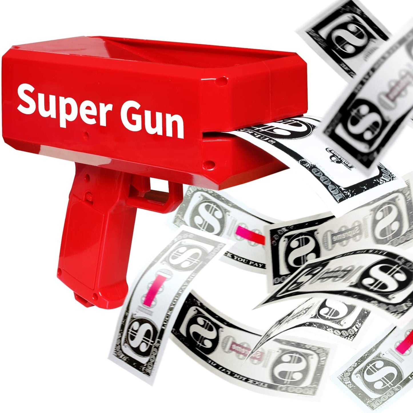Supreme Money Gun Machine – Cash Shooting Money Gun with 100 Pcs Fake Money for Parties & Events