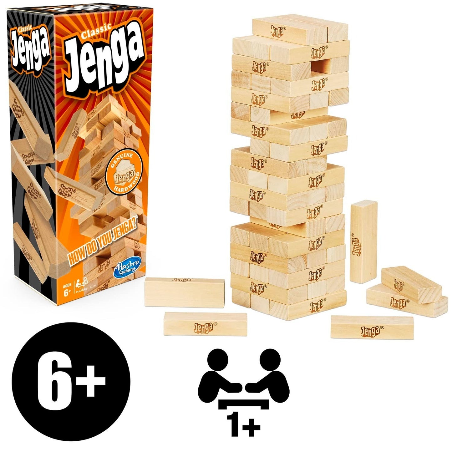 Classic Jenga Wooden Stacking Tower – Family Board Game