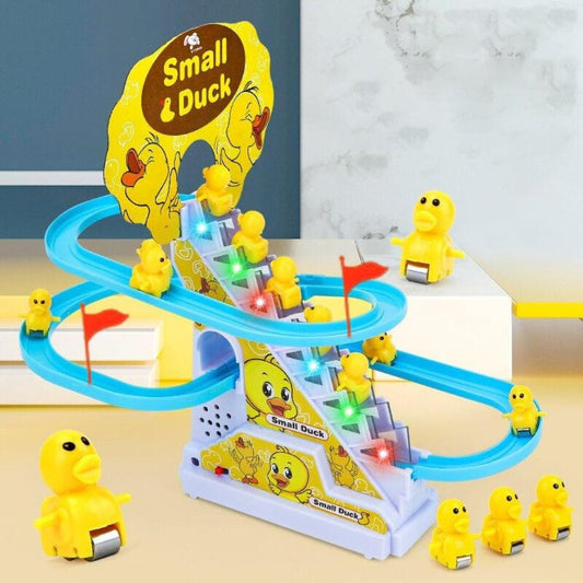 Duck Slide Toy Set Funny Automatic Stair-Climbing Ducklings