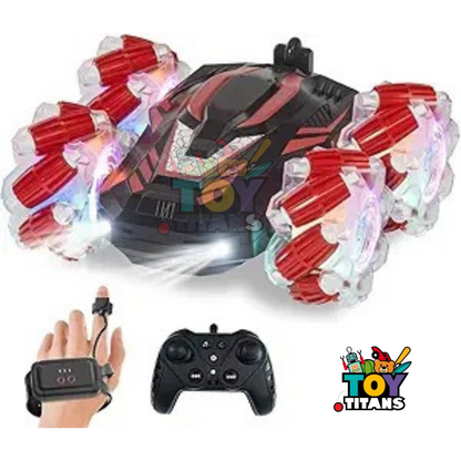 Gesture Sensing RC Stunt Car – 360° Spins & Flip Truck