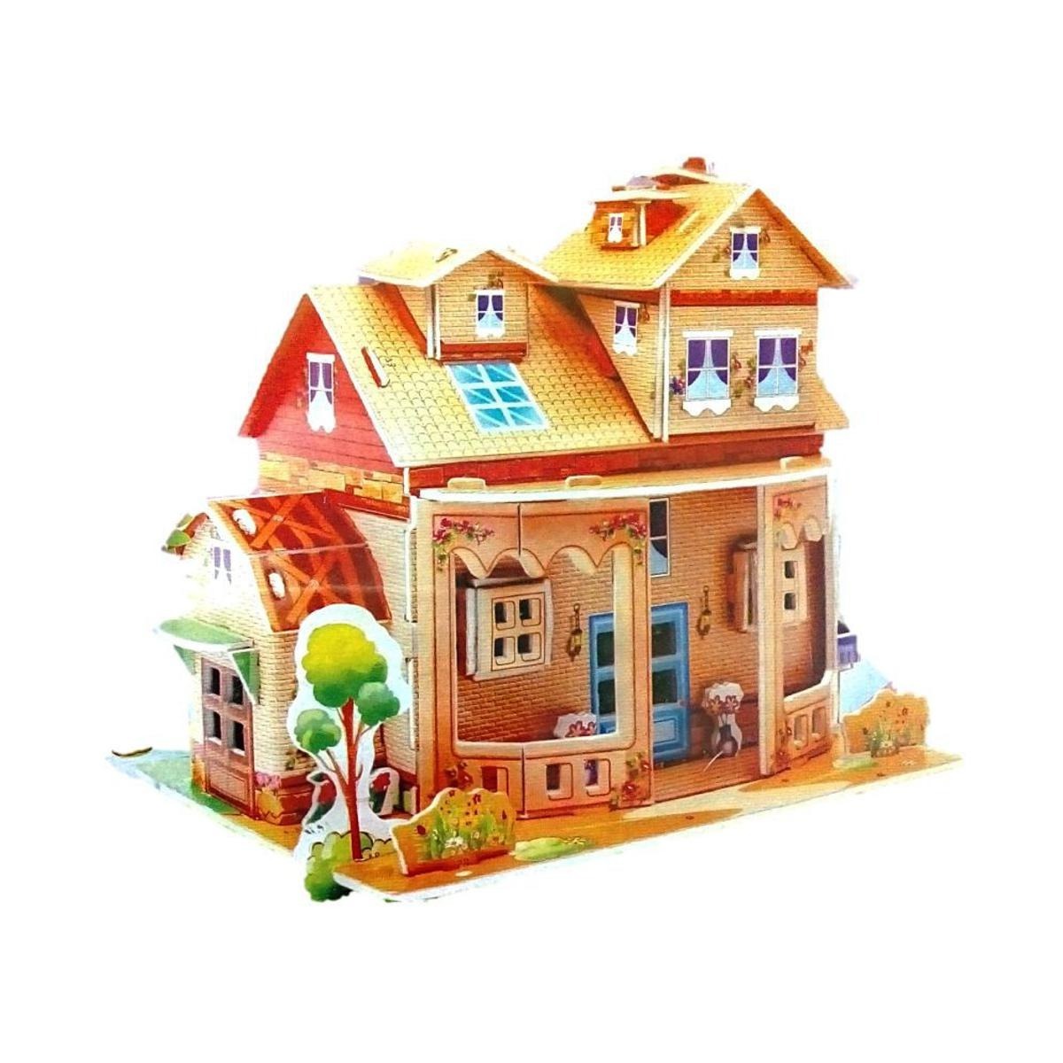 3D DIY Paper House Puzzle – Educational Building Model for Kids