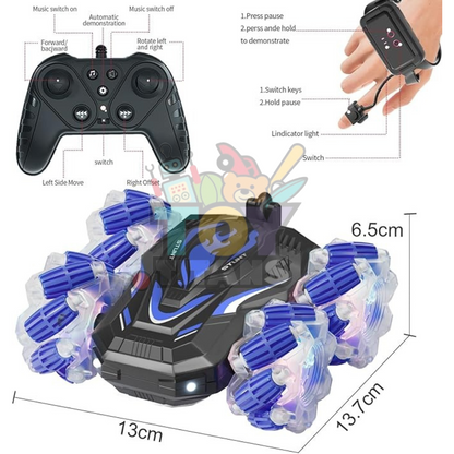 Gesture Sensing RC Stunt Car – 360° Spins & Flip Truck