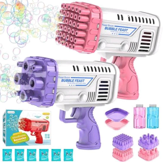 36 Holes, Electric, Bubble Machine, Bubble Gun, Includes Bubble Liquid
