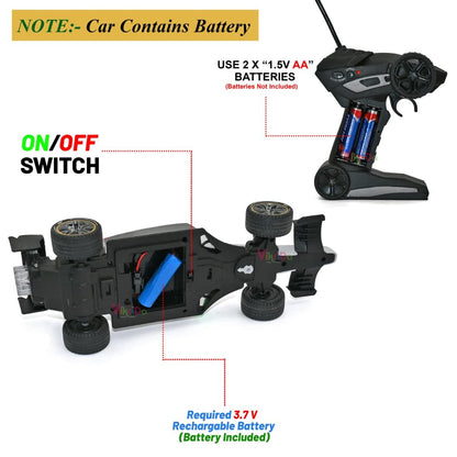 High Speed RC Car Remote Control 2WD F1 Car for Boys Smoke Spray Remote Car