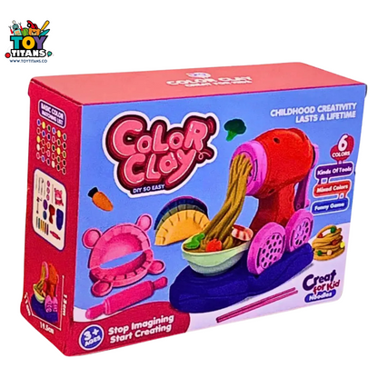 Color Clay Noodles Maker – 6-Color Playdough Toy Set